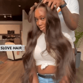 Ombre Warm Chocolate Brown Body Wave Lace Frontal Wig